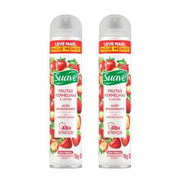 Imagem de Kit 2 Desodorante Suave Frutas Vermelhas e Lichia Aerossol Antitranspi