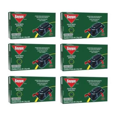 Imagem de Kit 6 Caixa Armadilhas Isca Elimina Baratas 2,6g Cada Baygon