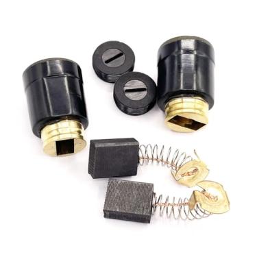 Imagem de Tolxh Peça de reposição NOVO conjunto de escovas de carbono #CB-154, caixas e tampas para serra circular 5007F para Makita
