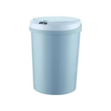 Imagem de Lixeira automática azul 9 litros sensor touch para cozinha e banheiro 