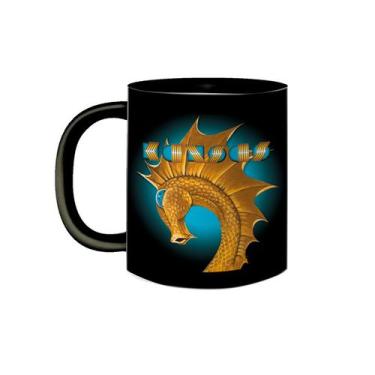 Imagem de Caneca de Porcelana Preta Banda Kansas Rock Internacional 70 - VilelaG