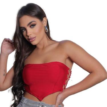 Imagem de Cropped Top Corselet - Lush!, Vermelho, M