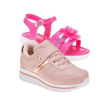 Imagem de Tenis Feminino e Sandalia Menina - KIT 2 PARES Tam 24 ao 34 - sapatinh