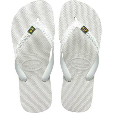 Imagem de Chinelo Havaianas Unissex Brasil 41/2 Branco