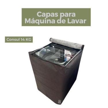 Imagem de Capa para lavadora consul 14kg impermeável flex - Capas Flex, MARROM