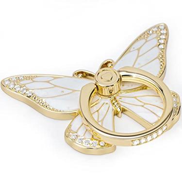 Imagem de Doflyesky Suporte de Aperto de Anel de Telefone Celular Borboleta, Suporte de Aperto de Anel de Telefone de Rotação de 360 Graus, Suporte de Dedo de Metal Compatível com Iphone, Samsung Galaxy, Lg Goo