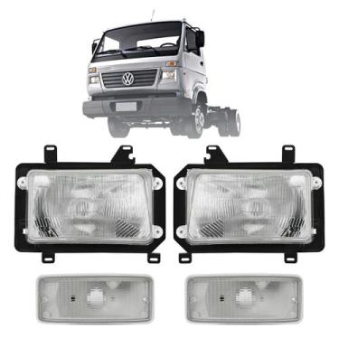 Imagem de Par Farol e Pisca Iluminação Worker Leve VW Modelo 7710 8150 9150 ANO 