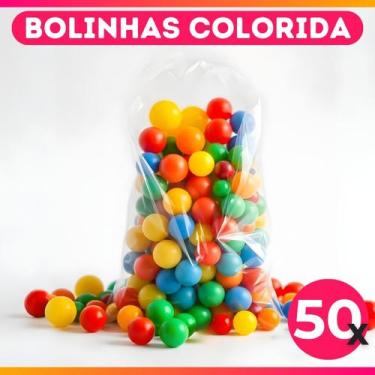 Imagem de Bolinhas Coloridas Infantil Não Amassam P/ Piscina 50 Unidades 76mm - 