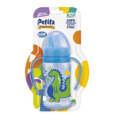Imagem de Copo Treinamento com Alça Azul 6104 270ml - Petita