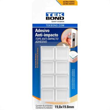 Imagem de Anti Impacto Adesivo Tekbond Quadrado 19,8Mm Com 8 Pecas