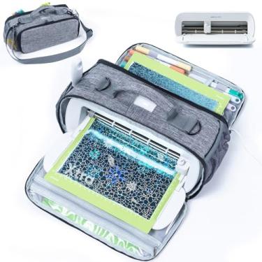Imagem de IMAGINING Estojo de Transporte Compatível com Cricut Joy Xtra, Bolsa de Transporte Cricut Joy Xtra com Bolsos para Acessórios Cricut, Ferramentas Cricut, Frente e Verso Totalmente Abertos