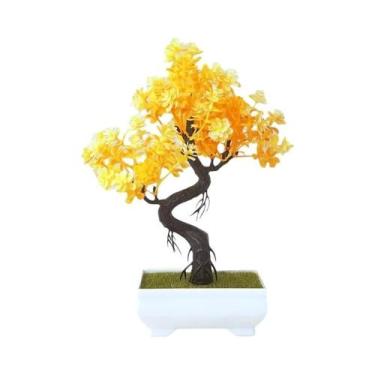 Imagem de Mini Bonsai Artificial em Vaso de Plástico - Decoração para Mesa e Jar