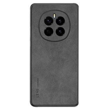 Imagem de LYJSMGZ Capa fina para Honor Magic 7 Pro/7, couro de pele de ovelha, anti-queda, coldres de proteção total para lentes, cinza, 7 Pro