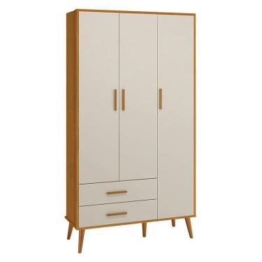 Imagem de Guarda Roupa Infantil Isis 3 Portas e 2 Gavetas - Reller Móveis Areia/Savana