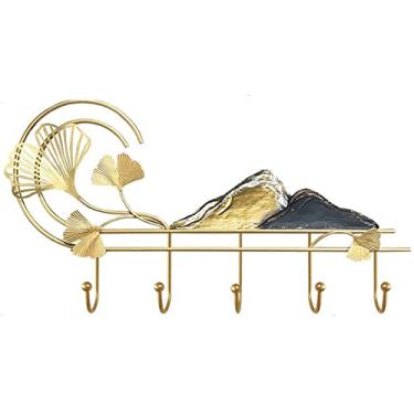 Imagem de Rack organizador de cabide montado na parede, gancho de parede de metal, gancho de parede criativo, gancho de parede para entrada, banheiro, quarto, chapéu de cozinha e suporte de guarda-chuva (número