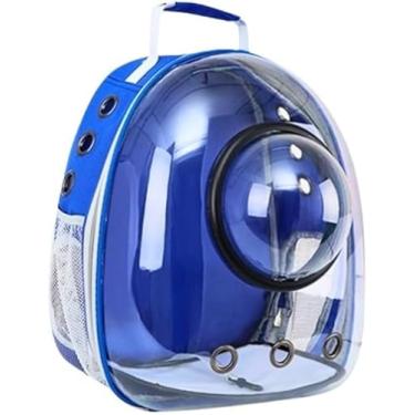 Imagem de Mochila Astronauta para Pets | Visão Panorâmica | Gatos e Cachorros | Aprovada Airline e Respirável (Azul)