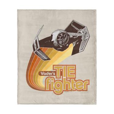 Imagem de Cobertor clássico Star Wars Vader Tie Fighter, lã de toque de seda ultramacia, roupa de cama leve e quente com tema de galáxia para crianças ou adultos, sofá aconchegante, cama ou cobertor de viagem