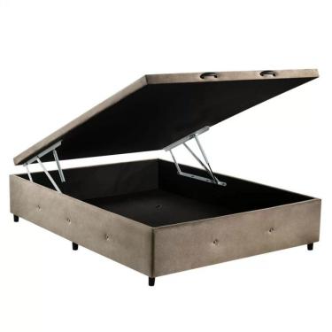 Imagem de Base Para Cama Box Casal Com Baú 1400 S. Design Marrom