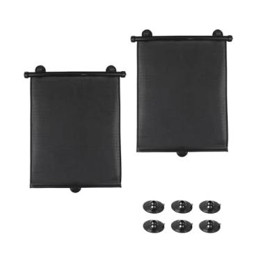 Imagem de Pacote com 2 protetores solares de janela de carro para janelas laterais – Para-sol retrátil para bebês, crianças, animais de estimação – Proteção UV, bloqueador de calor e brilho para carros, SUVs