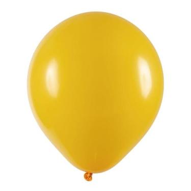 Imagem de Balão de Festa Redondo Profissional Látex Liso - Amarelo Ouro - Art-La