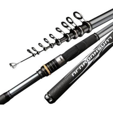 Imagem de Vara De Pesca Marítima, 3,6 M-6,3 M Vara De Pesca Giratória De Carbono, Surfcasting Vara De Pesca Telescópica Equipamento De Pesca De Viagem, 5.4m