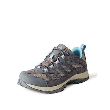 Imagem de Columbia Tênis feminino Crestwood impermeável para caminhada, Chaleira, cinza escuro, 36