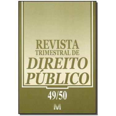Imagem de Revista Trimestral De Direito Publico Ed. 49 E 50
