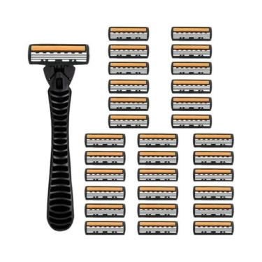 Imagem de Navalha De Segurança De Aço Inoxidável Premium, Saco De Barbear De 3 C