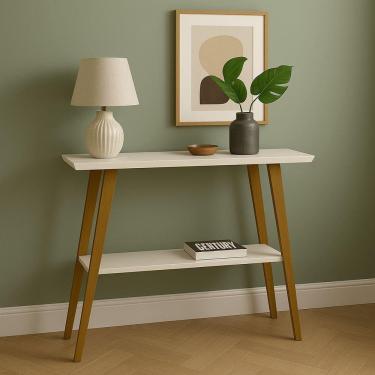 Imagem de Aparador Retrô Elegante Com Pés Em Madeira P/ Sala