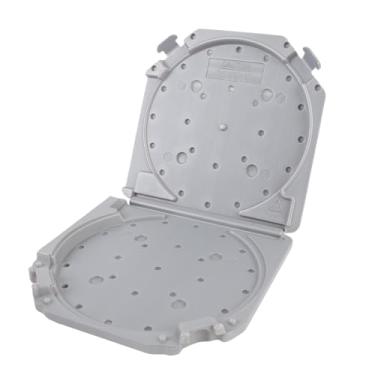 Imagem de Asixxsix Caixa de armazenamento de fita em bobina vazia, caixa de fita de som em bobina totalmente aberta de plástico de 7 polegadas com papel de etiqueta, portátil (Cinza)