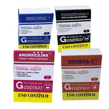 Imagem de 40 Caixinhas Divertidas Tipo Remédio Lembrancinha para Festas e Eventos