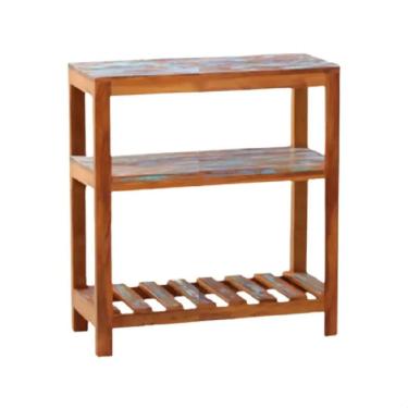 Imagem de Aparador Ilha Bancada 80cm Madeira Maciça Pátina