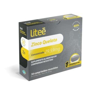 Imagem de Zinco Quelato Concentrado 29,59mg - 30 Comprimidos Revestidos - 423% Da Idr