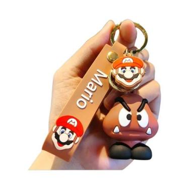 Imagem de Chaveiro 3D Super Mario Bros Para Crianças, Pingente De Bolsa Escolar,