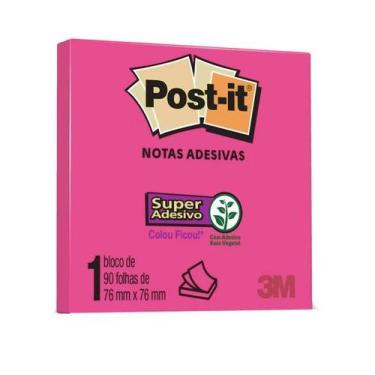 Imagem de Post-it pink neon 90f 76 x 76 mm - 3M