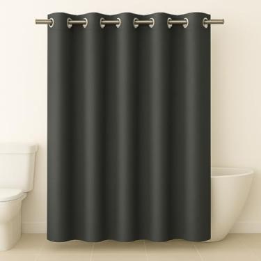 Imagem de Cortina Para Box de Banheiro em PVC Impermeável e Antimofo - 1,38 x 2m GRAFITE