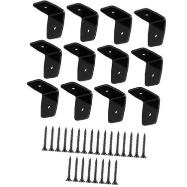 Imagem de Generic 12 peças de suportes de de aço galvanizado, ferragens para pérgola, clipes de, suporte de código de ângulo, suportes de canto para pérgola, 2.95x3.7in