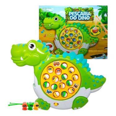 Imagem de Pega Peixe Brinquedo Pescaria Do Dino Jogo Pesca Maluca - dute toys
