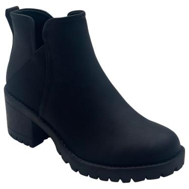 Imagem de State Street Bota feminina de cano curto clássica com parte inferior sedosa da Payless, Preto, 42