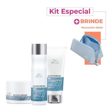 Imagem de Kit Wella Professionals BlondorPlex Home Care Necessaire (4 produtos)