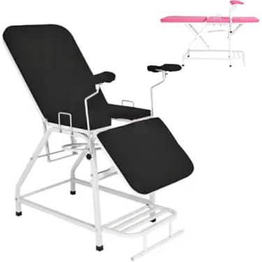 Imagem de Tabela Do Exame Médico, Dobra Da Cama Do Exame Ginecológico Tratamento Médico Portátil Cama De Maternidade Cama De Lavagem Ginecológica Do Exame Tratamento Da Saúde Fêmea, Black