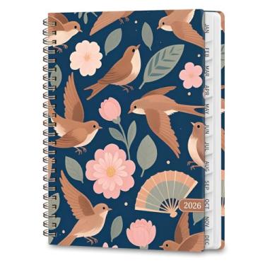 Imagem de Agenda 2026 – Agenda semanal e mensal com encadernação espiral, janeiro de 2026 a dezembro de 2026, capa dura 2026, agenda agenda com abas, bolso interno, perfeita para escritório, casa, material