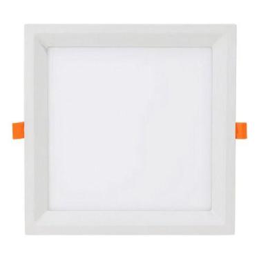 Imagem de Kit 7 Painel Plafon Embutir Led 18w Recuado Quadrado Bivolt - Embu Led