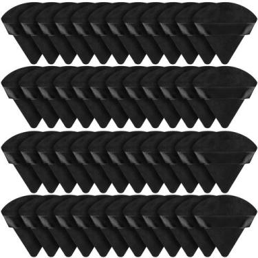 Imagem de Pó de maquiagem Puff Suclain Velour Triangle 48 unidades preto
