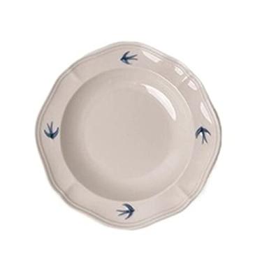 Imagem de Prato de serviço andorinha placa de jantar em relevo prato de cerâmica prato de jantar redondo irregular prato de jantar doméstico prato plano prato fundo prato de sobremesa simples pratos frontais