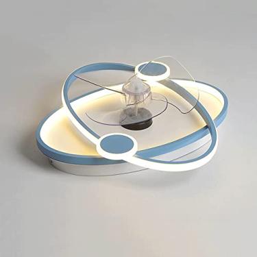 Imagem de Luz de teto com ventilador invisível de 3 folhas, luminária decorativa LED infinitamente regulável de 78 W, ajuste de velocidade do vento de 3 velocidades, operação silenciosa, para sala de