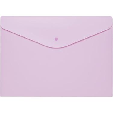 Imagem de Kit de Pastas Envelope, Polibras, A4, Rosa Pastel, Pacote com 5