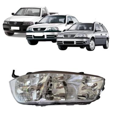 Imagem de Farol Gol Saveiro Parati G3 1999 á 2005 Foco Duplo Cromado Lado Esquerdo