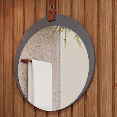 Imagem de Espelho Decorativo Lua 100% Mdf Titanium - Mgm Móveis