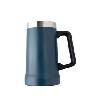 Imagem de Caneca Térmica Chopp Cerveja Camada Dupla Inox 710ml - NoBrand, Azul E